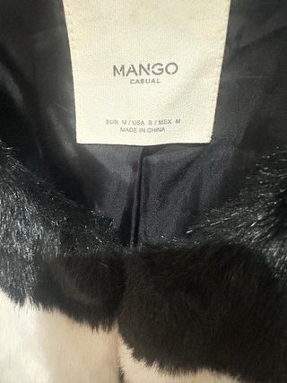 Abrigo pelo Mango rayas M
