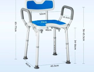 Silla de ducha con asas y respaldo