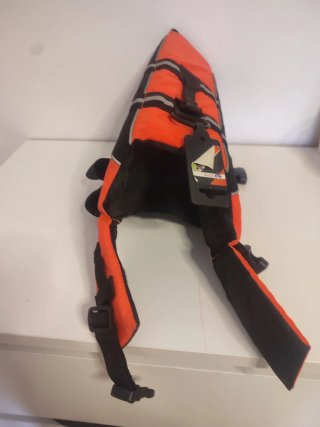 Chaleco Salvavidas Perro Naranja/Negro