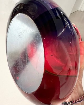 Gran jarrón Murano Sommerso Vintage Fucsia y Azul