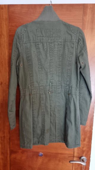 Parka larga Love Ther verde militar Talla M