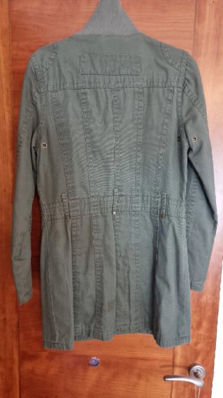 Parka larga Love Ther verde militar Talla M