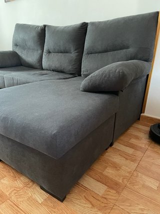 Sofá modular gris de tela