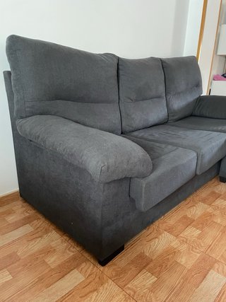 Sofá modular gris de tela