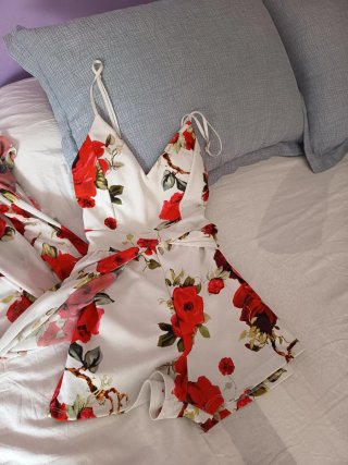 Vestido-pantalon largo floral