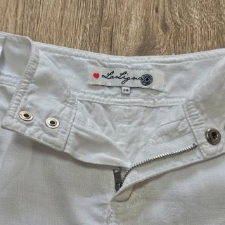 LA LIGNA-FALDA BLANCA DE LINO- TALLA 38