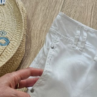 LA LIGNA-FALDA BLANCA DE LINO- TALLA 38