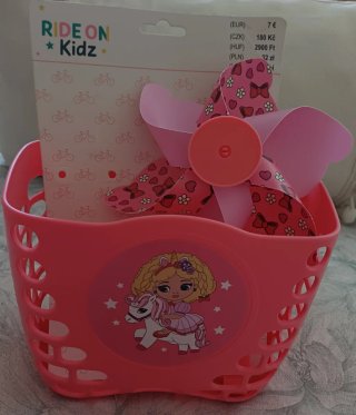 Canasta y Molinillo Bicicleta Infantil Rosa