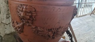 Macetero Terracota Vintage Estilo Modernista
