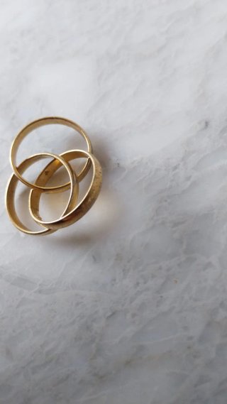 Anillo vintage entrelazado oro y plata