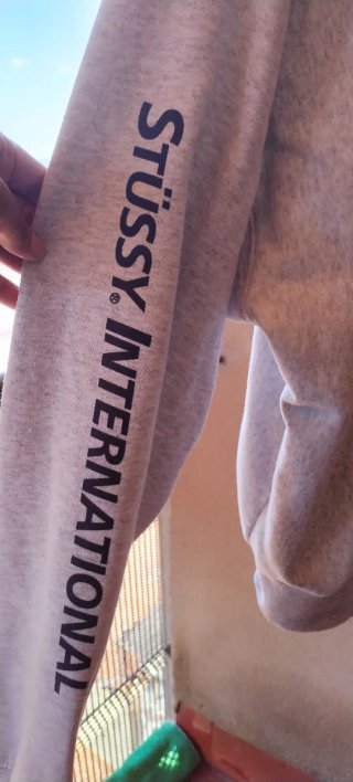 Sudadera Stüssy International Gris Cremallera