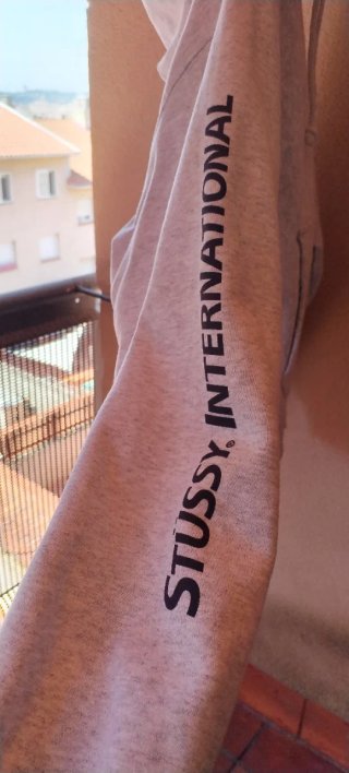 Sudadera Stüssy International Gris Cremallera