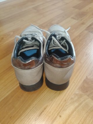 Zapatillas Cetti Beige y Plata
