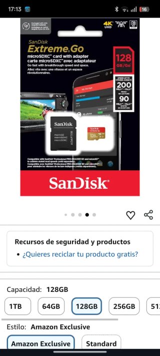 SanDisk 128GB Extreme Micro SD Card
