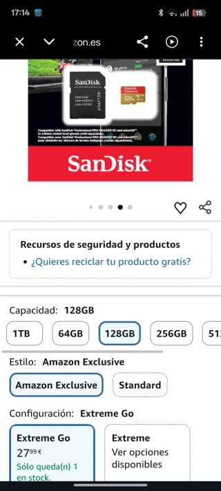 SanDisk 128GB Extreme Micro SD Card