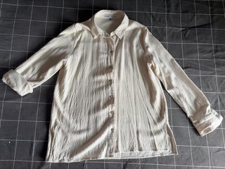 Camisa Lino Beige Lefties Talla M
