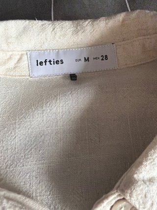 Camisa Lino Beige Lefties Talla M