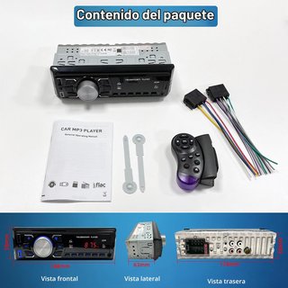 Autoradio 1‐DIN Bluetooth con USB/SD/AUX y FM
