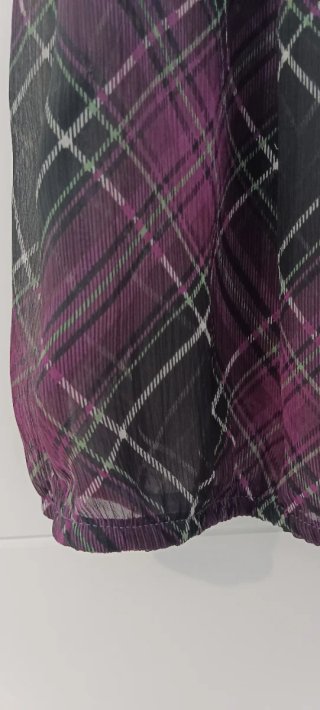Camisa transparencias morada y negra