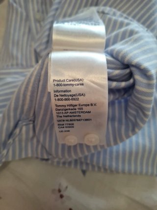 Camisa Tommy Hilfiger Rayas Azul Claro