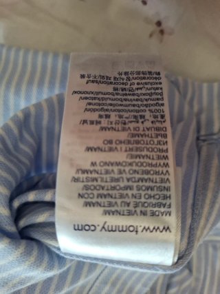Camisa Tommy Hilfiger Rayas Azul Claro