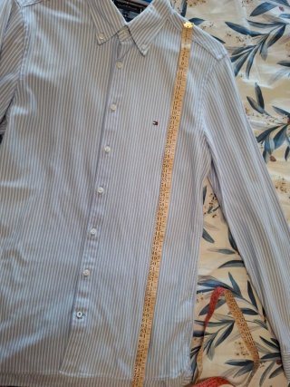 Camisa Tommy Hilfiger Rayas Azul Claro