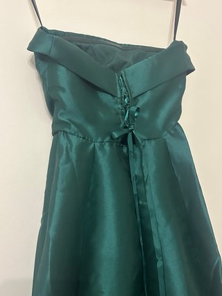 Vestido largo SHEIN verde corte princesa