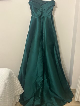 Vestido largo SHEIN verde corte princesa