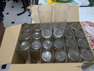 24 Vasos Tubo Cristal Nuevos.