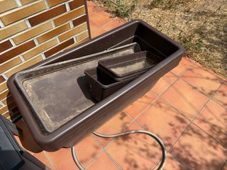 Pack 3 jardineras XXL marrones