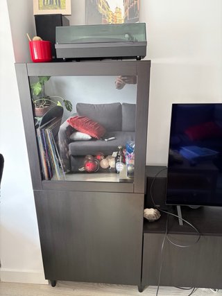 Mueble salón IKEA BESTÅ negro-marrón