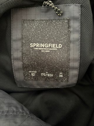 Cazadora Springfield Hombre Talla S Gris
