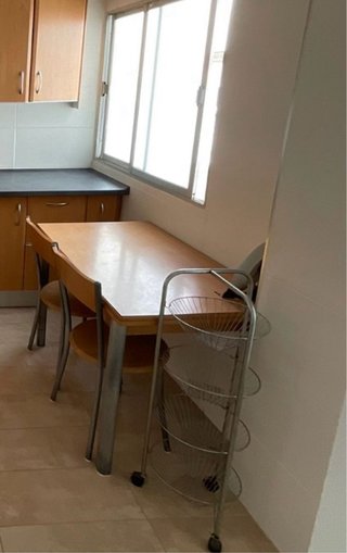 Mesa de cocina madera y metal