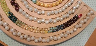 Lote 244 perlas 1 cm multicolor