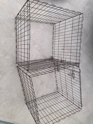Reja metálica plegable para mascotas