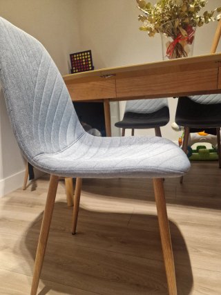 Sillas comedor JONSTRUP azul/roble