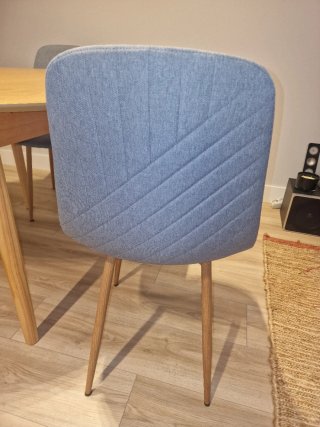 Sillas comedor JONSTRUP azul/roble