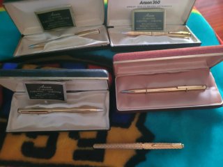 Set de Bolígrafos Anson 360 Dorados