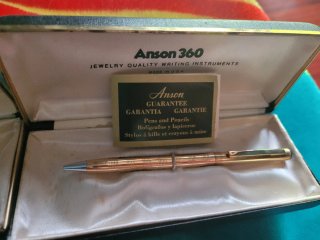 Set de Bolígrafos Anson 360 Dorados