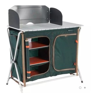 Mueble Cocina Camping Verde y Plata