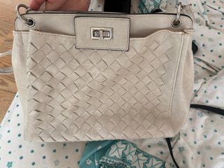Pack de 2 bolsos de mujer: beige trenzado+negro
