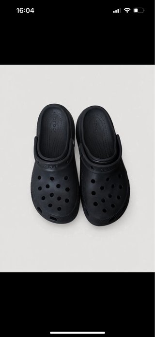 Crocs plataforma negras talla 38