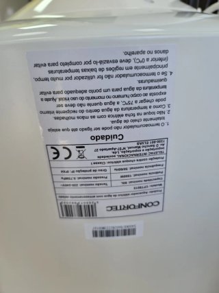 confotec cft8015 termo eléctrico 80 litros 1500 w