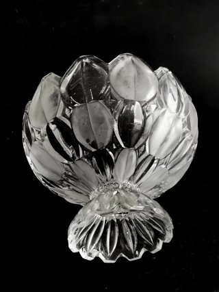 Centro tulipán de cristal esmerilado Bohemia Glass