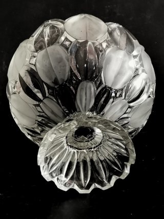 Centro tulipán de cristal esmerilado Bohemia Glass