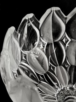 Centro tulipán de cristal esmerilado Bohemia Glass