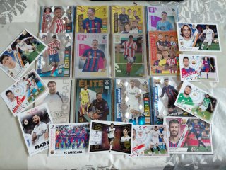 Lote 22 cromos y cartas de La Liga