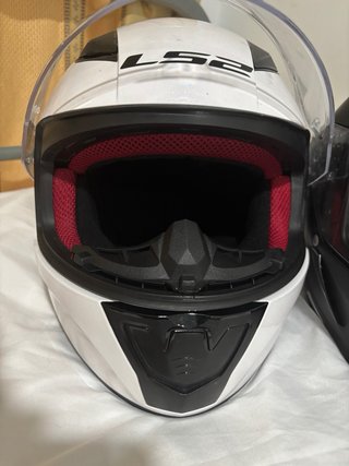 Cascos Moto Integrales Negro y Blanco