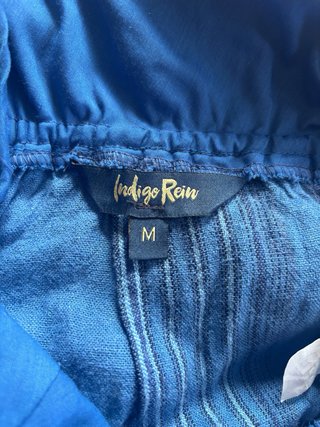 Mono largo de rayas con escote halter Indigo Rein