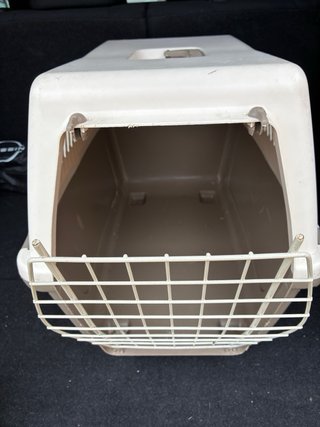 Transportín perro mediano beige/blanco